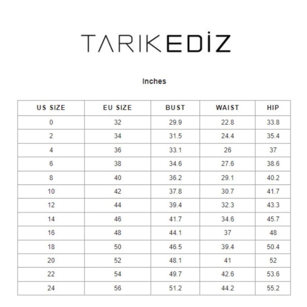 New With Tags Tarik Ediz-51058 Embellished Asymmetrical Evening Dress Size 36/4 - Picture 4 of 8